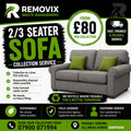 Gray fabric two-seater sofa with green accent pillows from the 2/3 seater sofa collection for living room use
