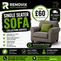 Gray fabric single seater sofa with a green cushion from the single seater sofa collection